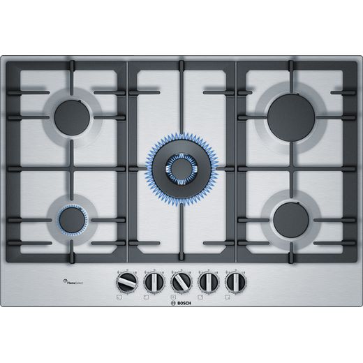 Bosch Serie 6 PCQ7A5B90 Built In Gas Hob - Stainless Steel