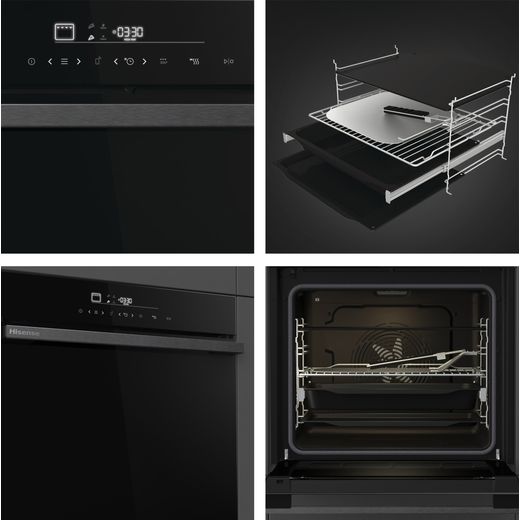 Hisense Built In Electric Single Oven - Black  - Close up shot