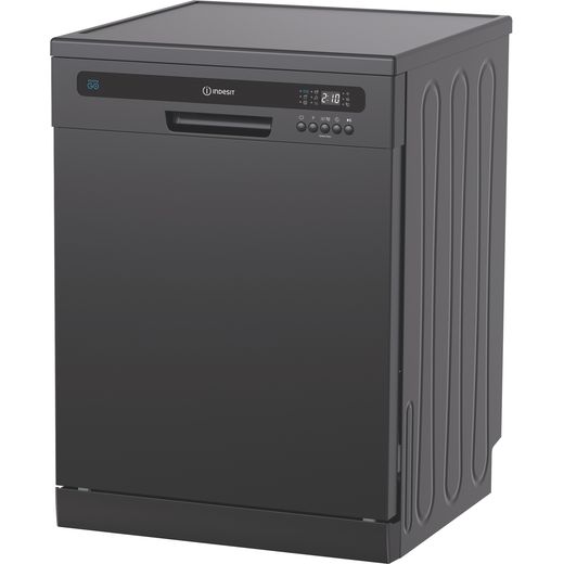 Indesit Standard Dishwasher - Black  - left perpsective shot