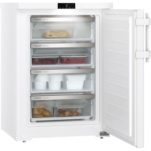 Liebherr Under Counter Freezer - White - Right perspective with door open shot