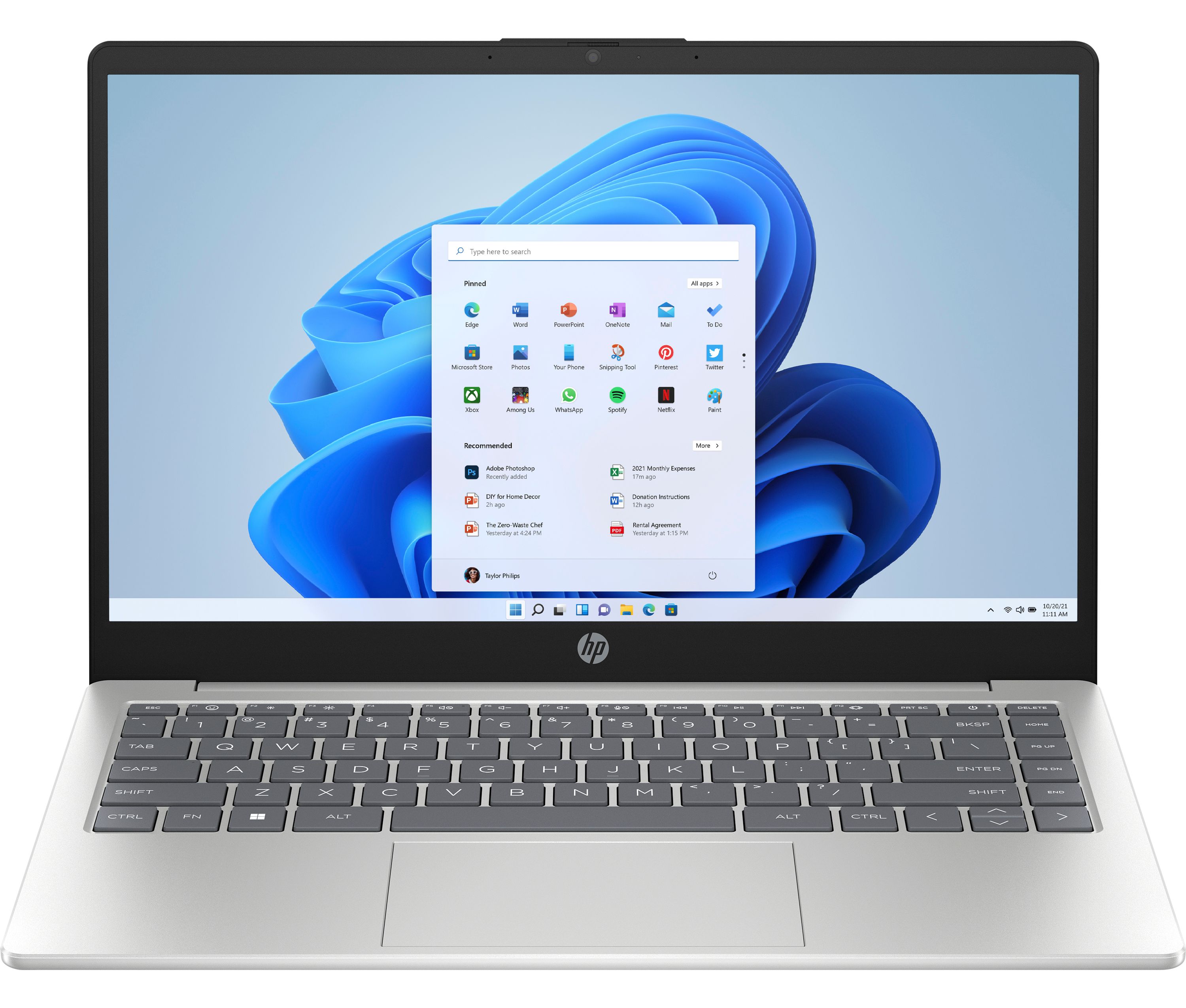 HP 14" Laptop - Intel Core i3 - 8GB RAM - 128GB eMMC - Silver