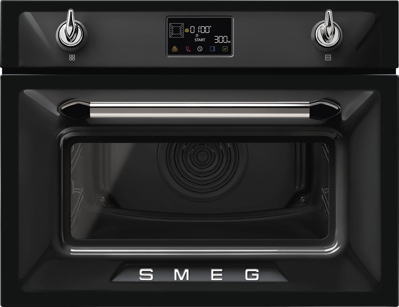 Smeg SO4902M1N Built-In Electric Single Oven with Microwave - Black