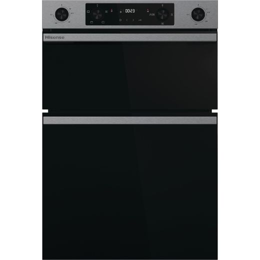 Hisense Built In Electric Double Oven - Stainless Steel  - Front shot 