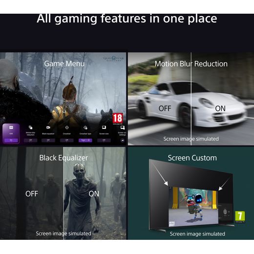 Sony BRAVIA 5 XR55B 65" 4K Ultra HD MiniLED Smart Android TV - Annotation - Gaming features shot