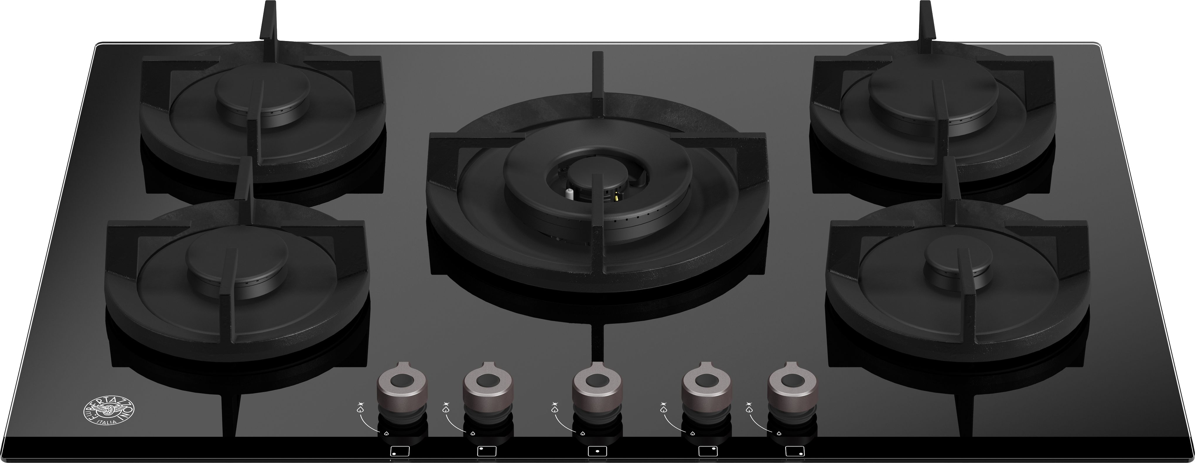 Bertazzoni Professional Series P755CPROGNE 76cm Gas Hob - Nero, Black