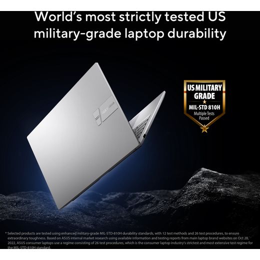 ASUS Vivobook 15 X1504VA-BQ2890W Laptop -, 512GB SSD, 8 GB RAM - Silver - Annotation - military grade shot