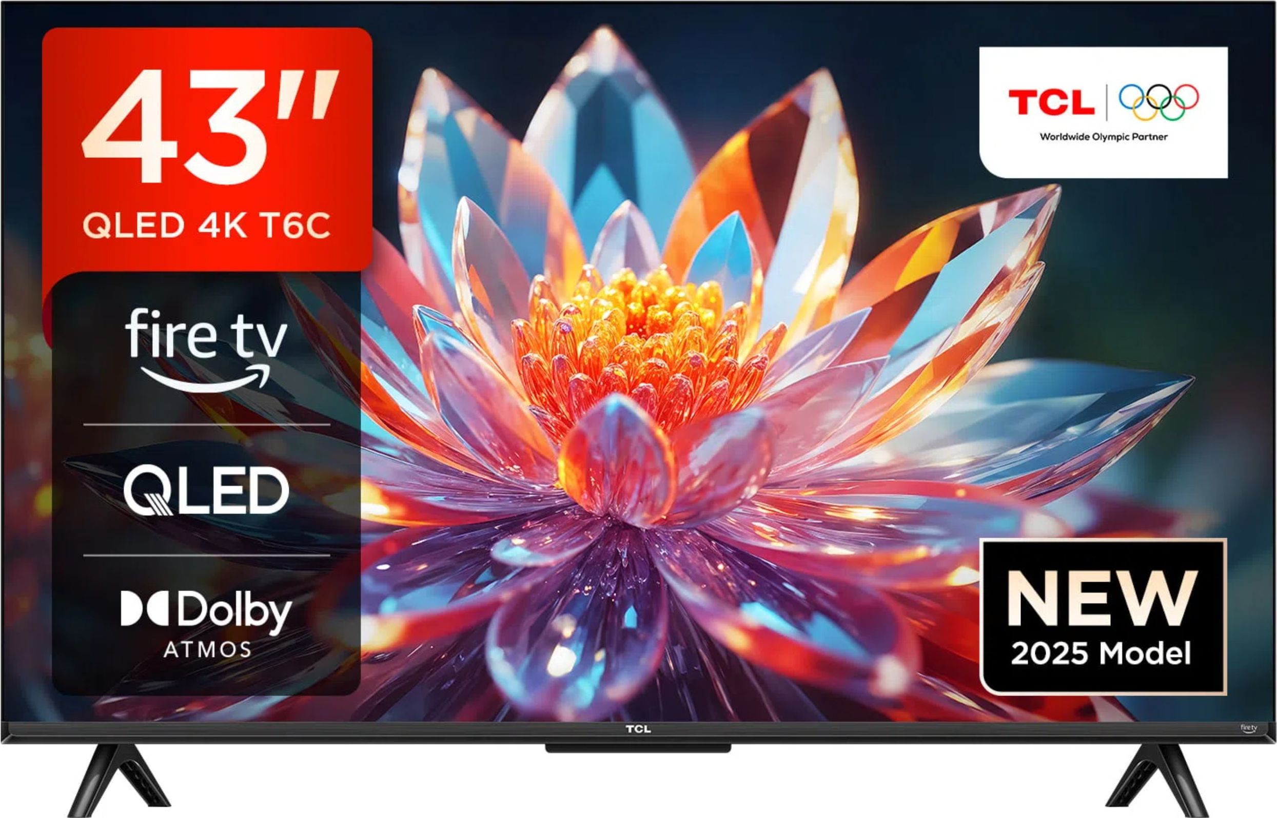 Tcl T6C 43" 4K Ultra HD Qled Smart Fire TV [2025] - 43T6C-UK, Silver
