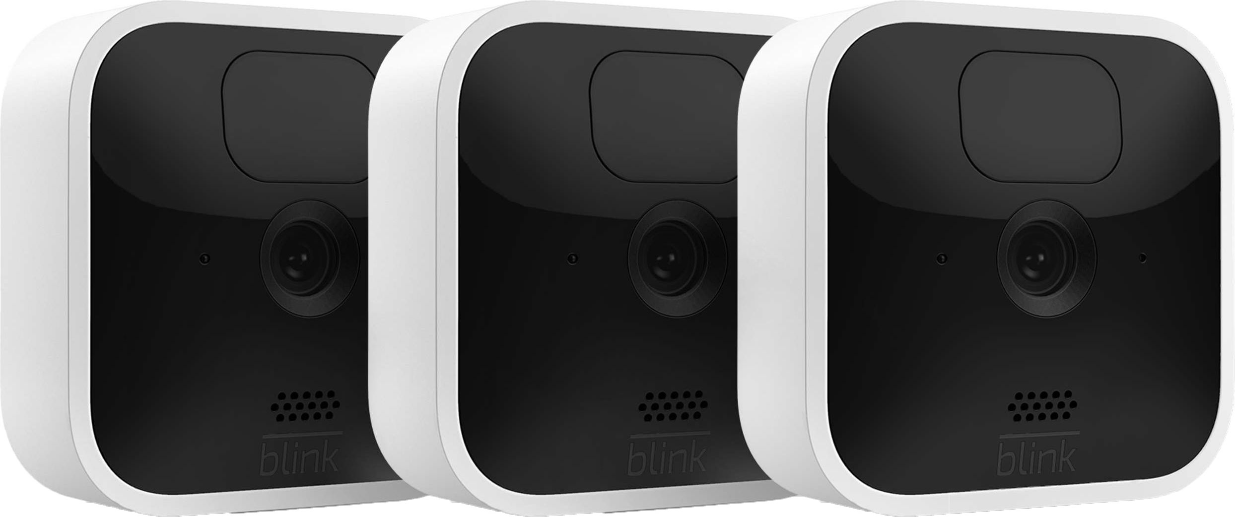 Blink Indoor 3-camera system Full HD 1080p Smart Home Security Camera - White, White