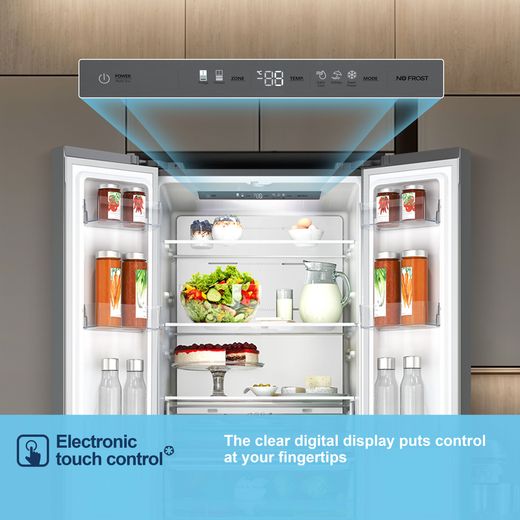 Fridgemaster American Fridge Freezer - Silver - Annotation - Control shot