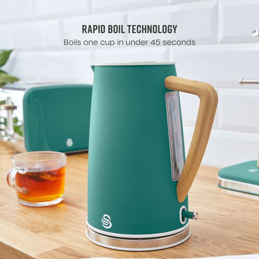Swan Nordic SK14610GREN Kettle - Green - Annotation - Rapid boil shot
