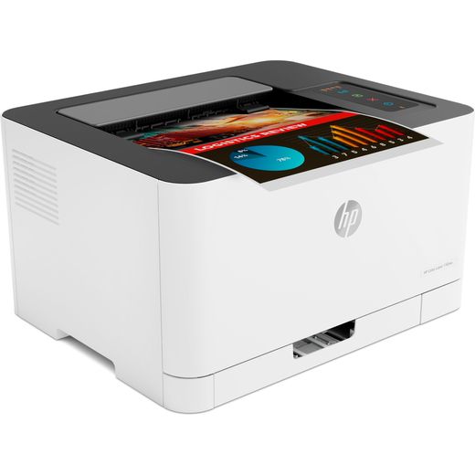 HP LaserJet 150nw Laser Printer - White - Right perspective shot