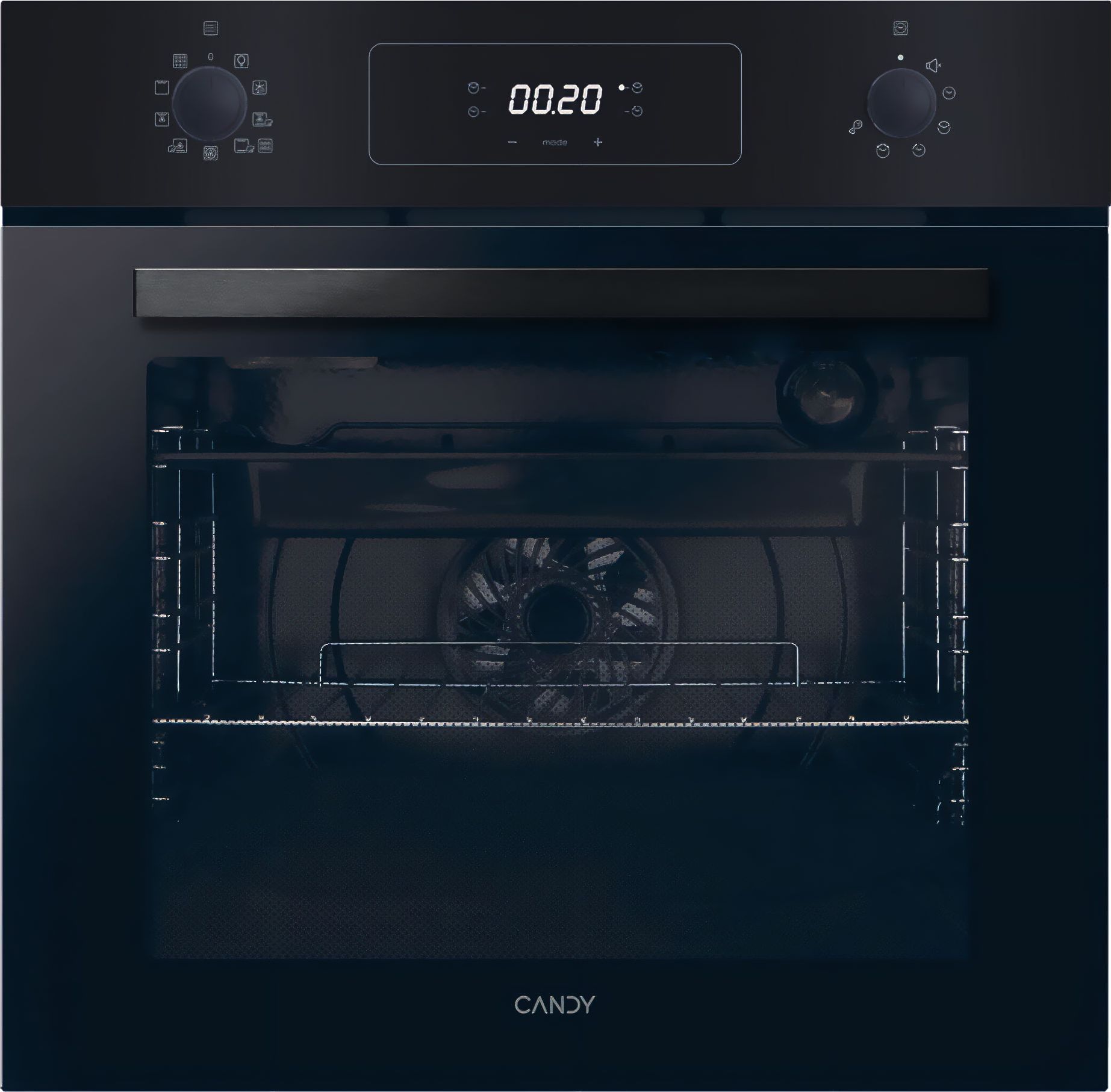 Candy FCM955NRL-C Built-In Electric Single Oven - 70L Capacity - Pyrolytic Cleaning - Black