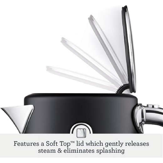 Sage Soft Top Luxe™ SKE735BTR4GUK1 Kettle - Matte Black - Annotation - Soft top shot
