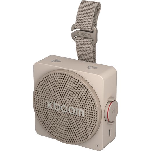 LG xboom Mini Wireless Speaker - Grey - left perspective shot