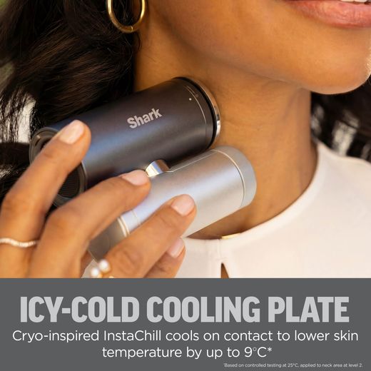 Shark ChillPill 3-in-1 Fan, Mist & InstaChill System Cordless Fan - Carbon - Annotation - icycold