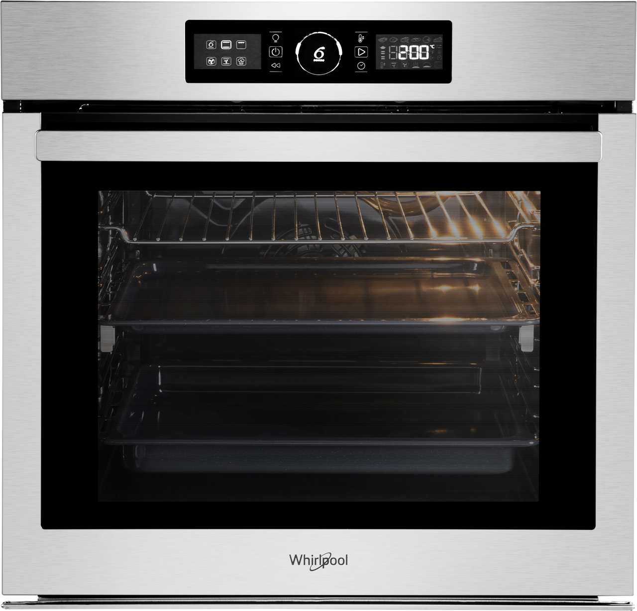 Whirlpool Absolute AKZ96270IX Built In Electric Single Oven and Pyrolytic Cleaning - Stainless Steel - A+ Rated, Stainless Steel