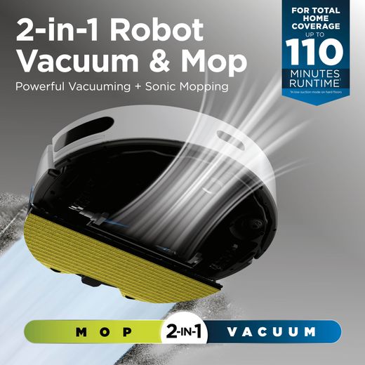 Shark Matrix Plus 2-in-1 Robotic Vacuum Cleaner - Silver - Annotation - 2-in-1 Robot vacuum & mop