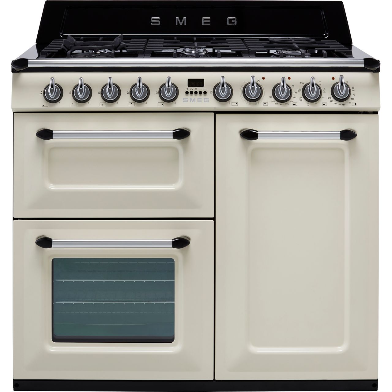 smeg cream range cooker 90cm