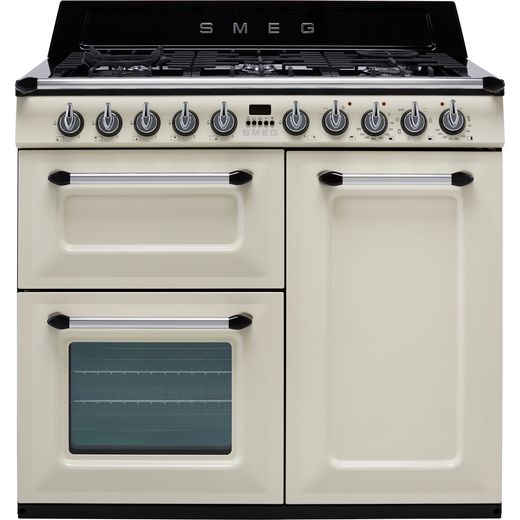TR103P Smeg Dual Fuel Range Cooker Cream