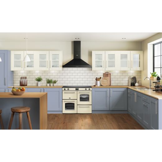 Belling Farmhouse 100Ei 100cm Electric Range Cooker with Induction Hob - Cream - Range cooker in kitchen shot