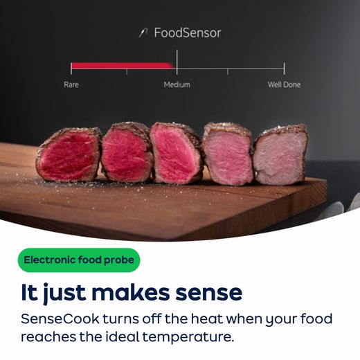AEG 6000 SenseCook® Built In Electric Single Oven - Black  - AO Annotation - Sensecook