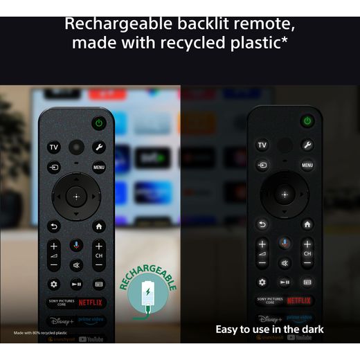 Sony Bravia Bravia 8 XR80 65" 4K Ultra HD OLED Smart TV - Annotation - Rechargeable battery shot