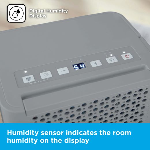 Black + Decker Dehumidifier - Grey - Annotation - Digital humidity shot