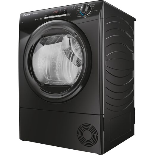 Candy Smart Pro 9Kg Condenser Tumble Dryer - Black - Left perspective shot