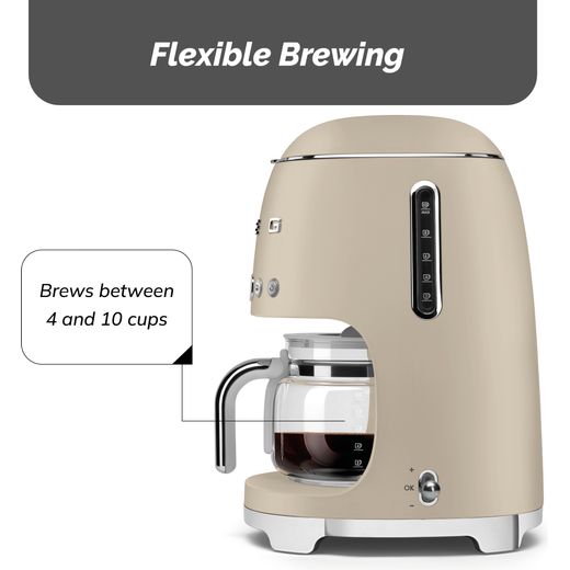 Smeg 50's Style Drip Filter Coffee Machine - Moonlight - Annotation - flexible brewing