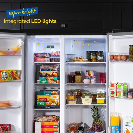 Russell Hobbs Upright Freezer - Black - Annotation - Close up LED light shot
