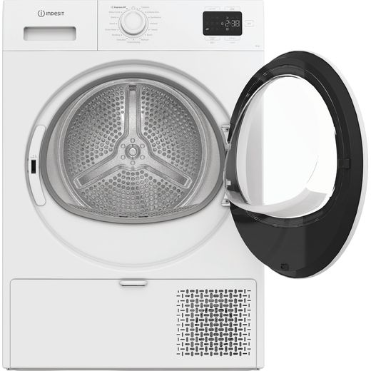 Indesit C YSD 83D WW UK 8Kg Heat Pump Tumble Dryer - White - Door open