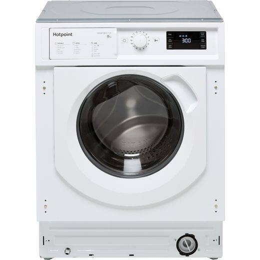 Hotpoint BIWMHG81485UK Integrated 8kg Washing Machine with 1400 rpm - White - Front shot