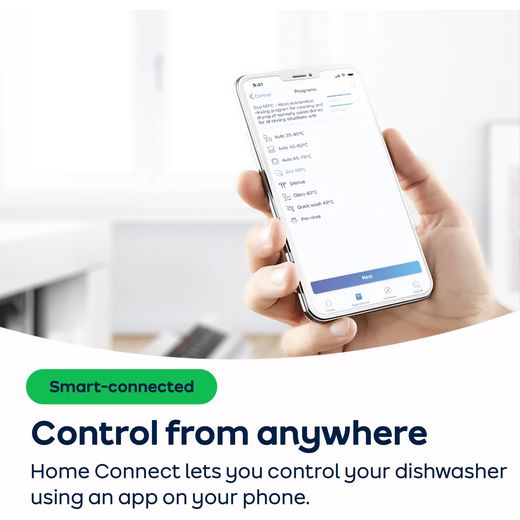 Bosch Series 2 Fully Integrated Slimline Dishwasher - Black Control Panel - AO Annotation - Home-Connect