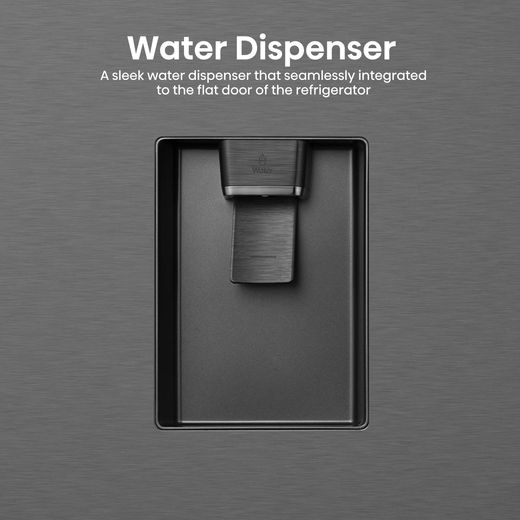 Hisense American Fridge Freezer - Black Stainless Steel - Annotation - Water dispenser shot