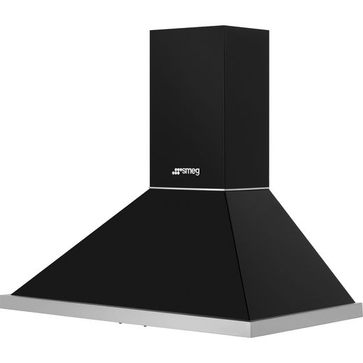 Smeg Portofino KPF9BL 90 cm Chimney Cooker Hood - Black