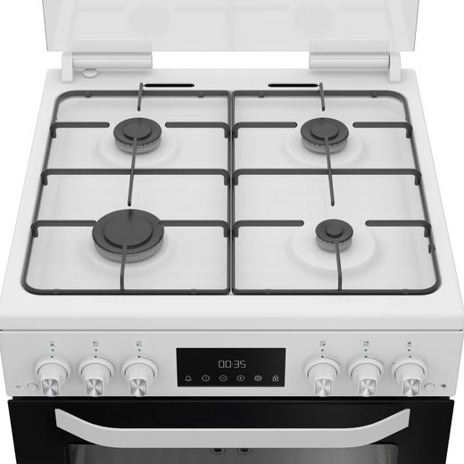 Hotpoint HDG6GDCW Gas Cooker White - Top view shot