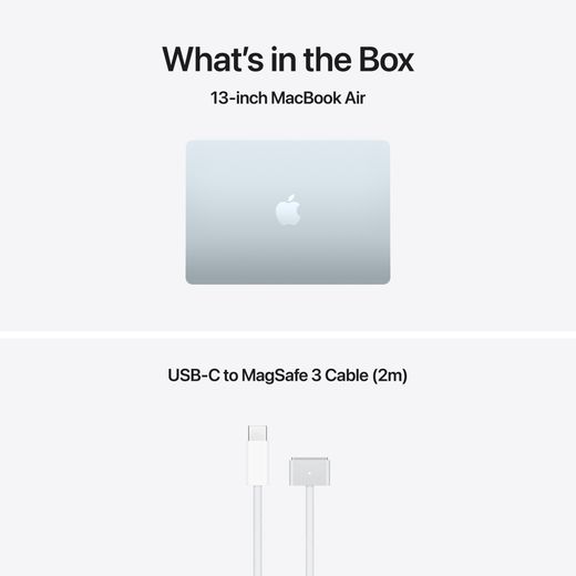 Apple MacBook Air, - Sky Blue - Annotation - Whats in the box