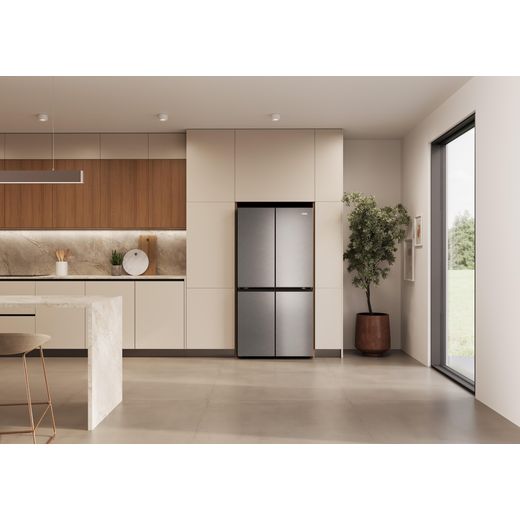 Haier American Fridge Freezer - Inox - fridge freezer in kitchen shot 