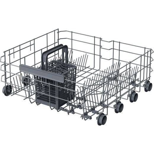 Candy RapidÓ Fully Integrated Standard Dishwasher - Silver - Left basket perspective shot 