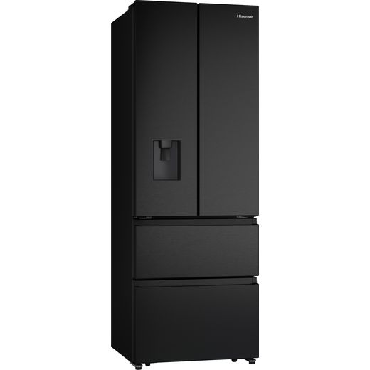 Hisense PureFlat American Fridge Freezer - Black / Stainless Steel - Right perspective shot