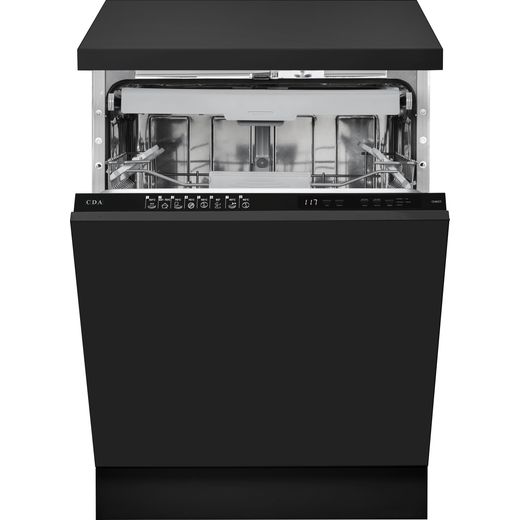 CDA CDI6371 Fully Integrated Standard Dishwasher - Black Control Panel - D Rated