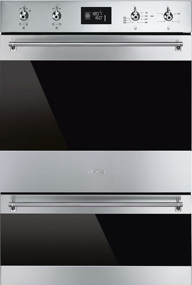 Image of Smeg Classic DOSP6390X Built In Electric Double Oven with Pyrolytic Cleaning - Stainless Steel - A/A Rated, Stainless Steel