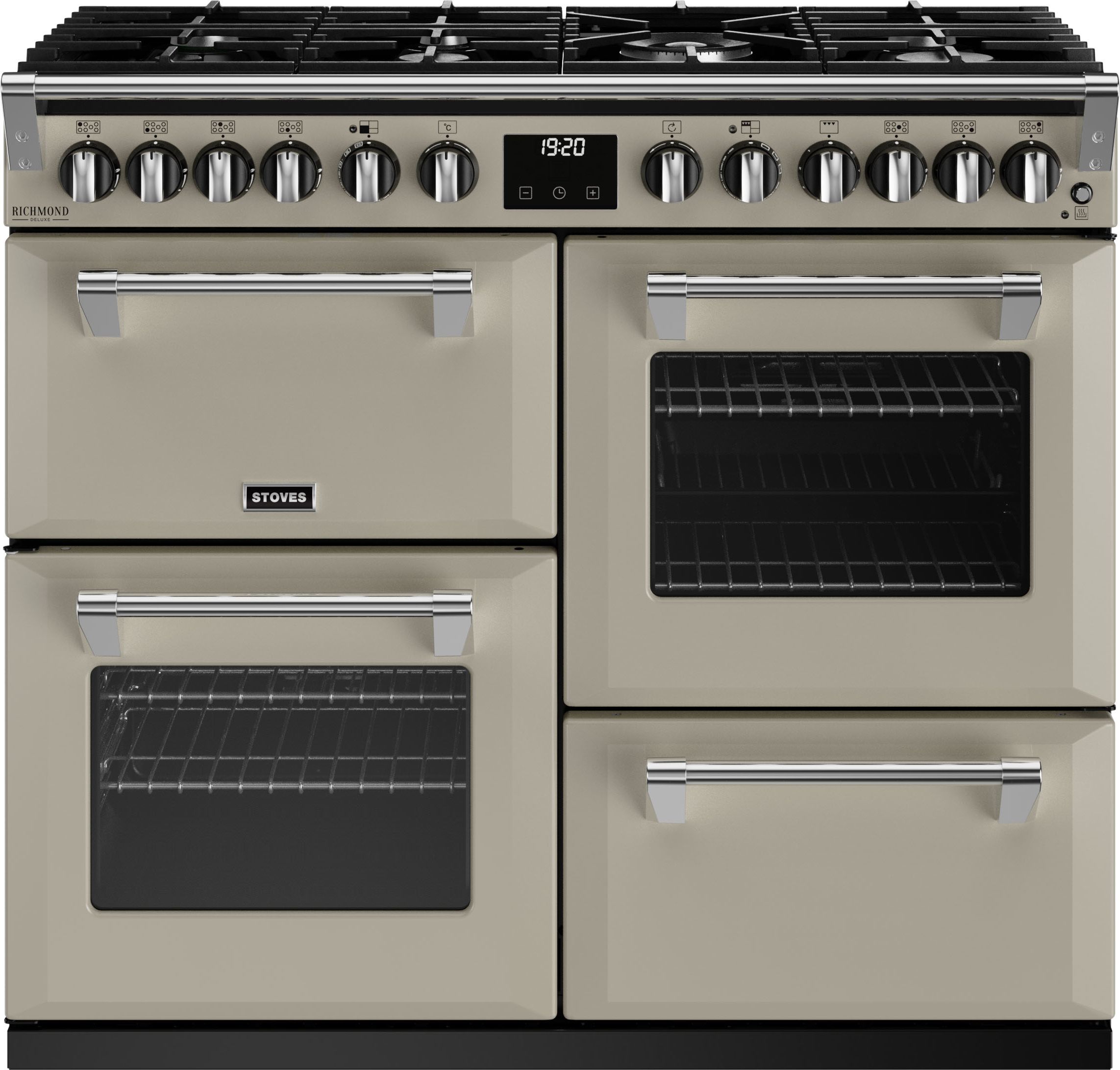 Stoves Richmond Deluxe ST DX RICH D1000DF PMU Dual Fuel Range Cooker - Porcini Mushroom - A Rated, Brown