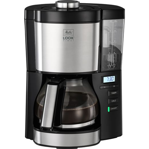Melitta Look V Timer Black 1025-08 6766591 Filter Coffee Machine with Timer - Black / Stainless Steel