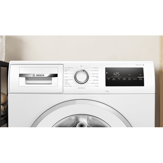 Bosch Series 4 WAN28255GB 9kg Washing Machine with 1351 rpm - White - control panel shot