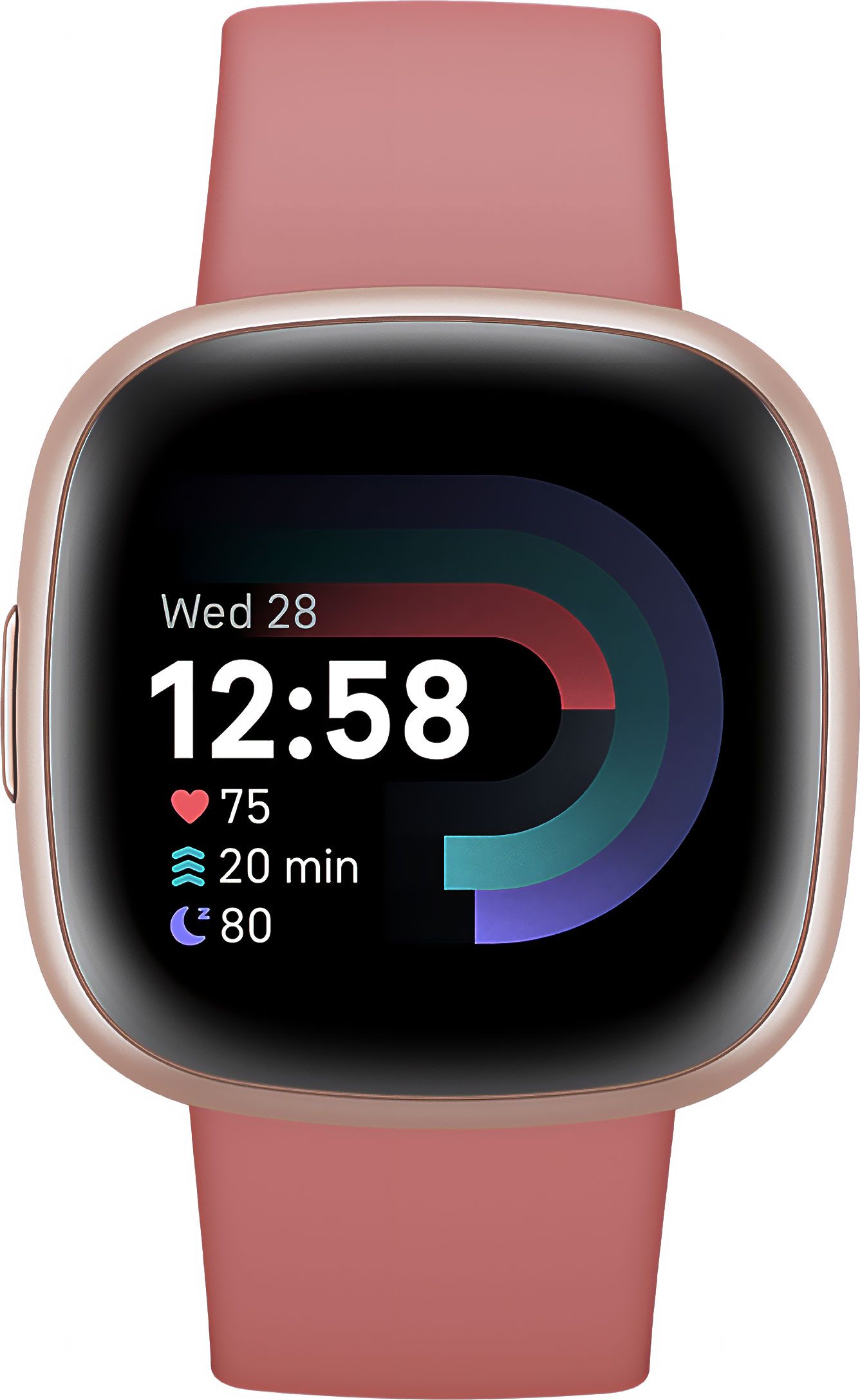 Fitbit Versa 4 Smart Watch - Pink Sand/Copper Rose, Pink