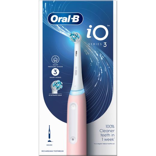 Oral B iO™ 3 Electric Toothbrush - Blush Pink - Front shot