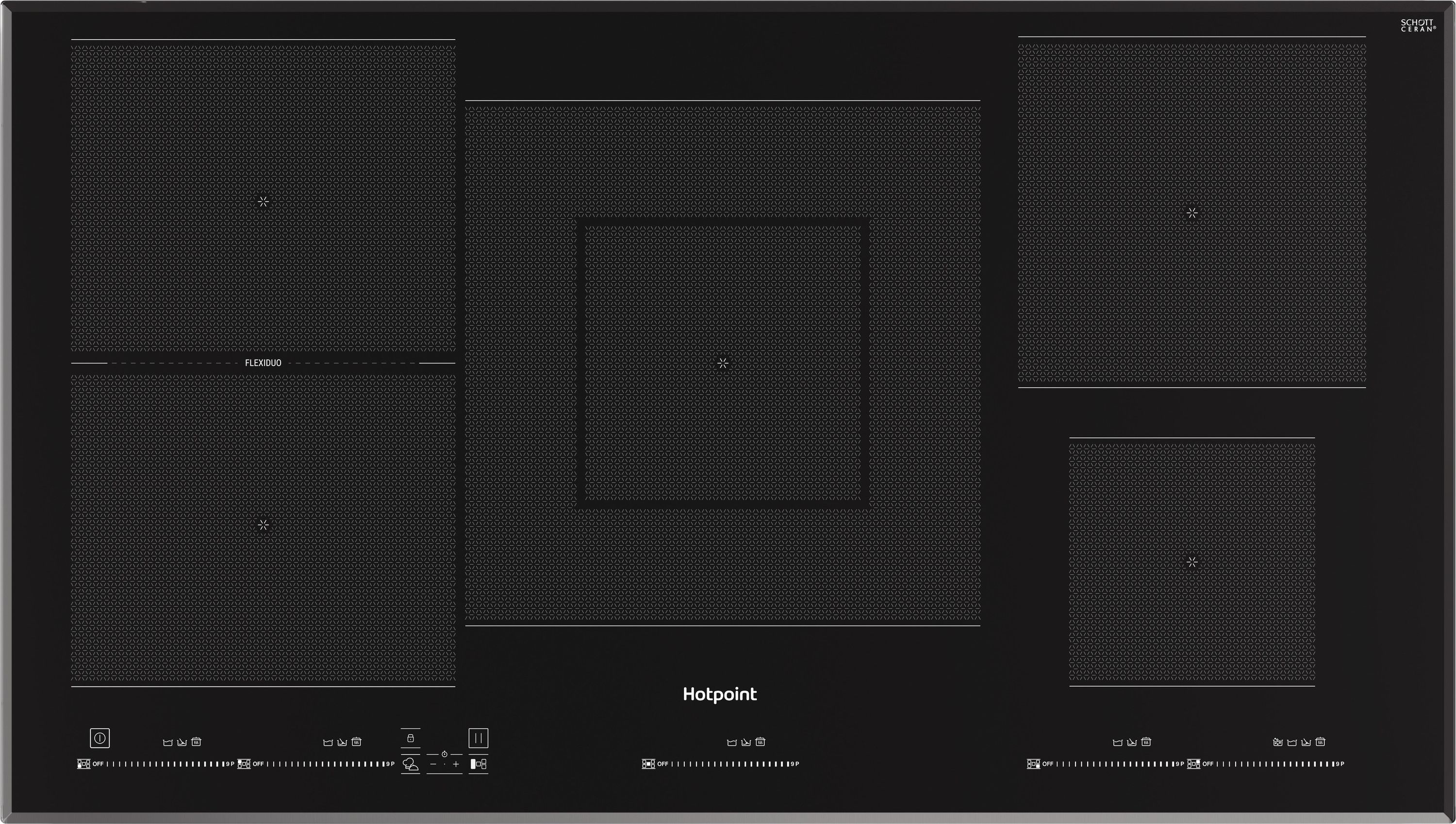 Image of Hotpoint TT1090BA 90cm Induction Hob - Black, Black