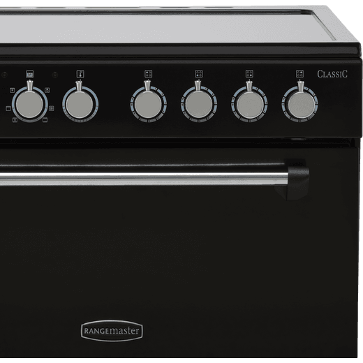 Rangemaster Classic 60 Electric Cooker with Induction Hob - Black / Chrome
