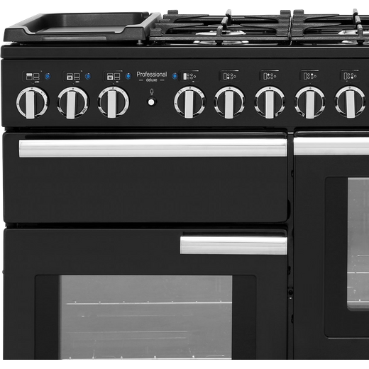 Rangemaster Professional Deluxe 110cm Dual Fuel Range Cooker - Black